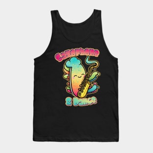 Saxy Rainbow Saxophone and Dance Player Tank Top